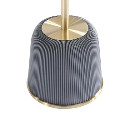 Manhattan Comfort - Anderson 15.75W Leatherette End Table with Stainless Steel Legs in Grey - Set of 2 - 2-ET004-GY veiw 4