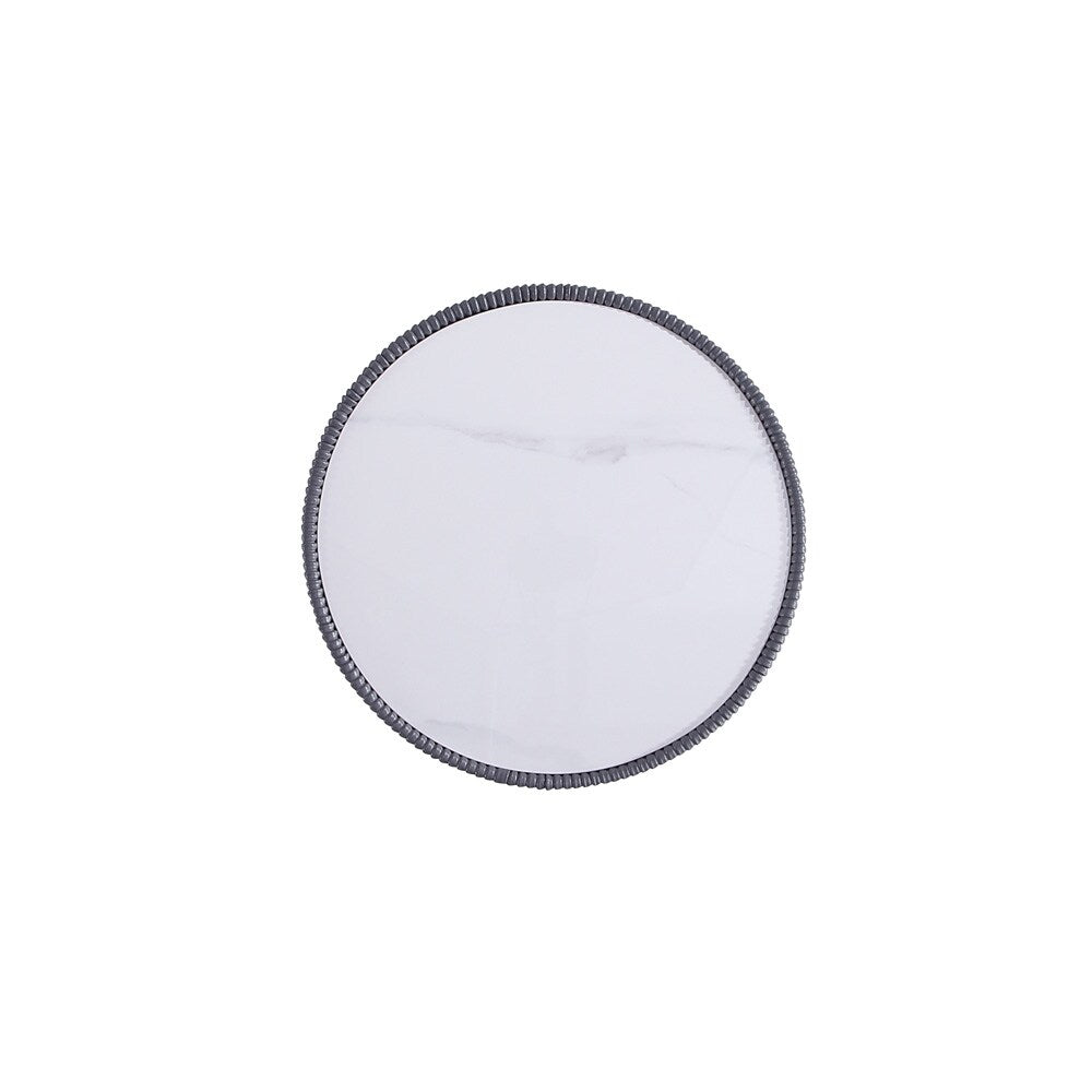 Manhattan Comfort - Anderson Leatherette End Table with Stainless Steel Legs in Grey - Set of 2 - 2-ET005-GY veiw 5