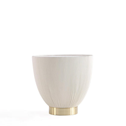 Manhattan Comfort - Anderson Leatherette End Table with Stainless Steel Legs in Cream - ET005-CR veiw 2