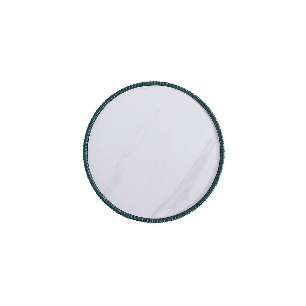 Manhattan Comfort - Anderson Leatherette End Table with Stainless Steel Legs in Green - ET005-GR veiw 5