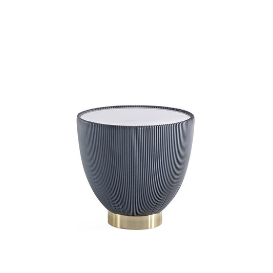 Manhattan Comfort - Anderson Leatherette End Table with Stainless Steel Legs in Grey - ET005-GY veiw 1