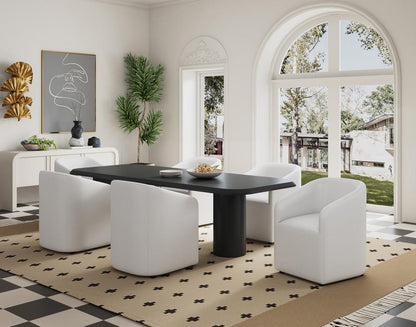 Manhattan Comfort - Anna Round Faux Leather Dining Armchair with Plastic Legs in Cream - Set of 2 - 2-DC059AR-CR veiw 10