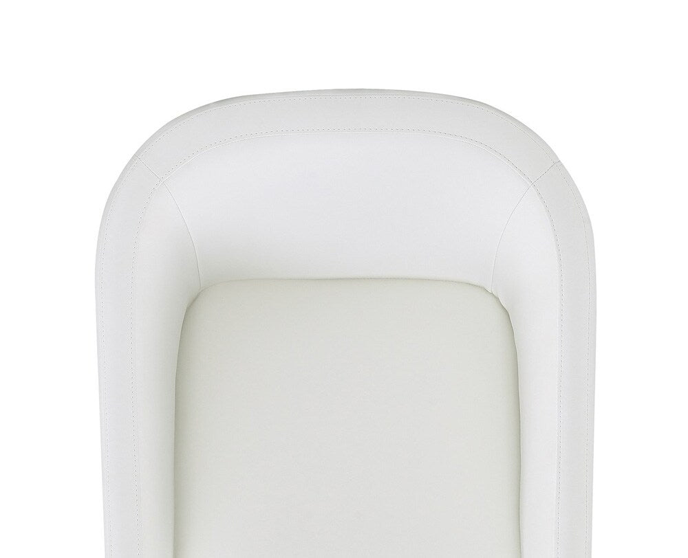 Manhattan Comfort - Anna Round Faux Leather Dining Armchair with Plastic Legs in Cream - DC059AR-CR veiw 6