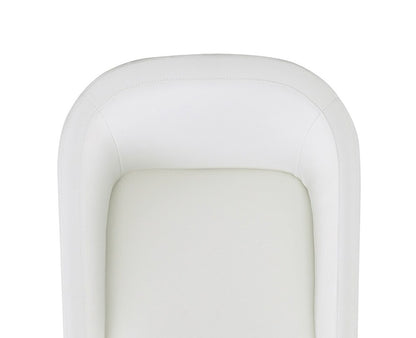 Manhattan Comfort - Anna Round Faux Leather Dining Armchair with Plastic Legs in Cream - DC059AR-CR veiw 6