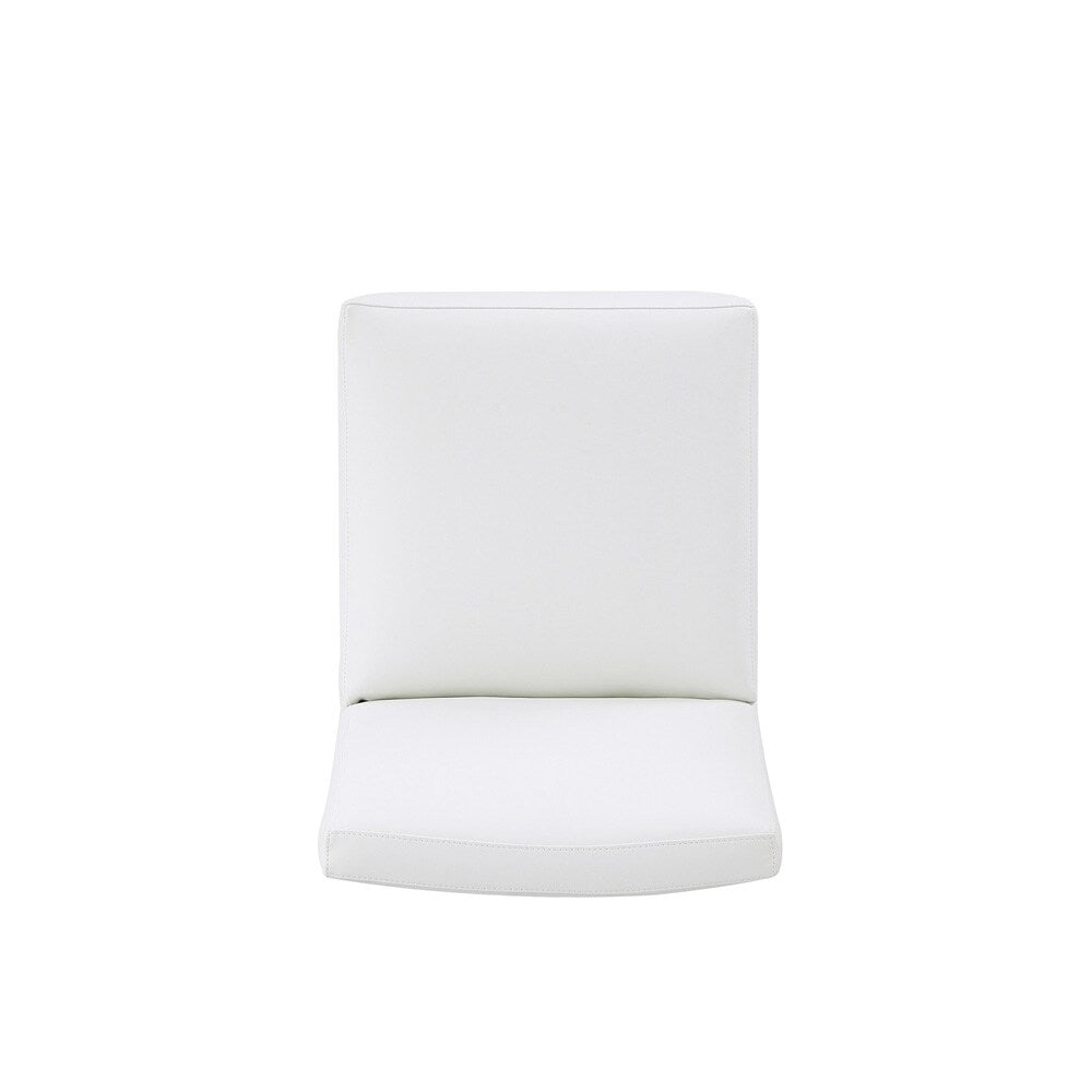 Manhattan Comfort - Anna Square Faux Leather Dining Chair with Plastic Legs in Cream - DC058-CR veiw 6
