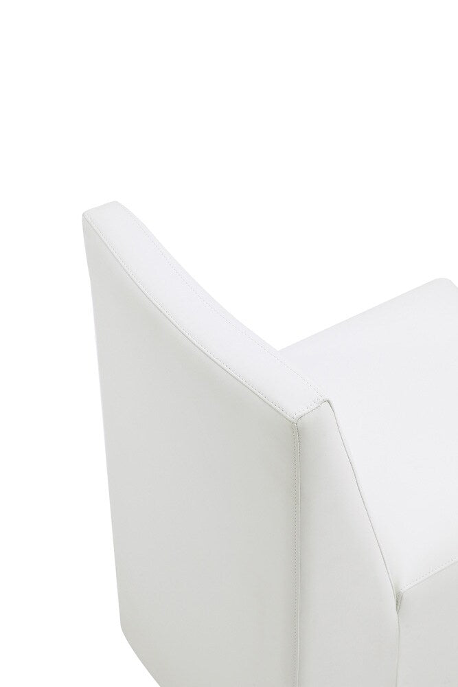 Manhattan Comfort - Anna Square Faux Leather Dining Chair with Plastic Legs in Cream - DC058-CR veiw 7
