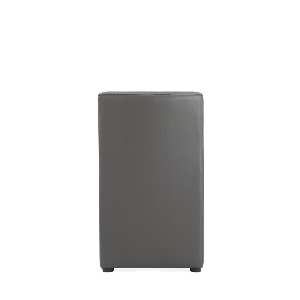 Manhattan Comfort - Anna Square Faux Leather Dining Chair with Plastic Legs in Pewter - DC058-PE veiw 5