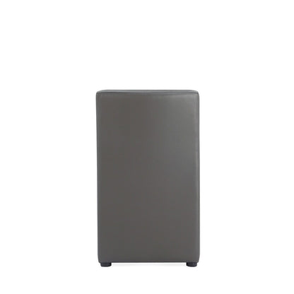Manhattan Comfort - Anna Square Faux Leather Dining Chair with Plastic Legs in Pewter - DC058-PE veiw 5