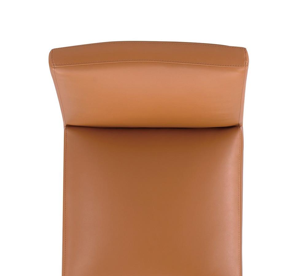 Manhattan Comfort - Anna Square Faux Leather Dining Chair with Plastic Legs in Saddle - DC058-SA veiw 8