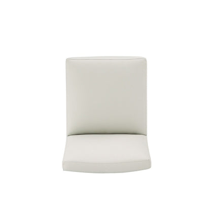 Manhattan Comfort - Anna Square Faux Leather Dining Chair with Plastic Legs in Stone Grey - DC058-ST veiw 6