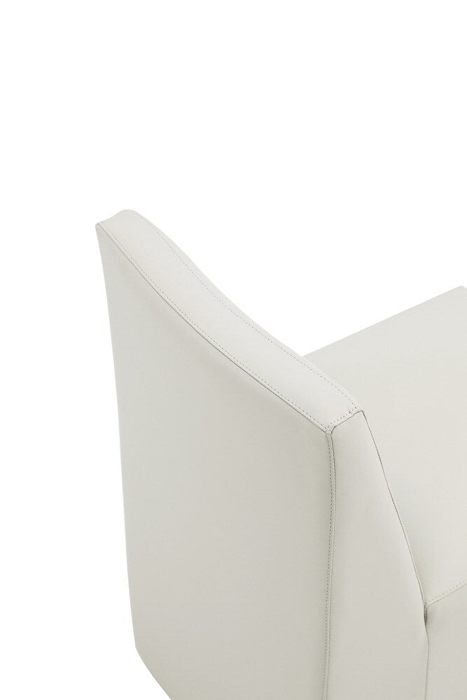 Manhattan Comfort - Anna Square Faux Leather Dining Chair with Plastic Legs in Stone Grey - DC058-ST veiw 7