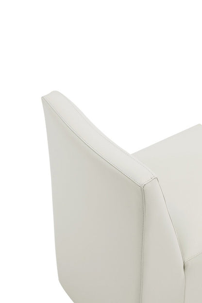 Manhattan Comfort - Anna Square Faux Leather Dining Chair with Plastic Legs in Stone Grey - DC058-ST veiw 7