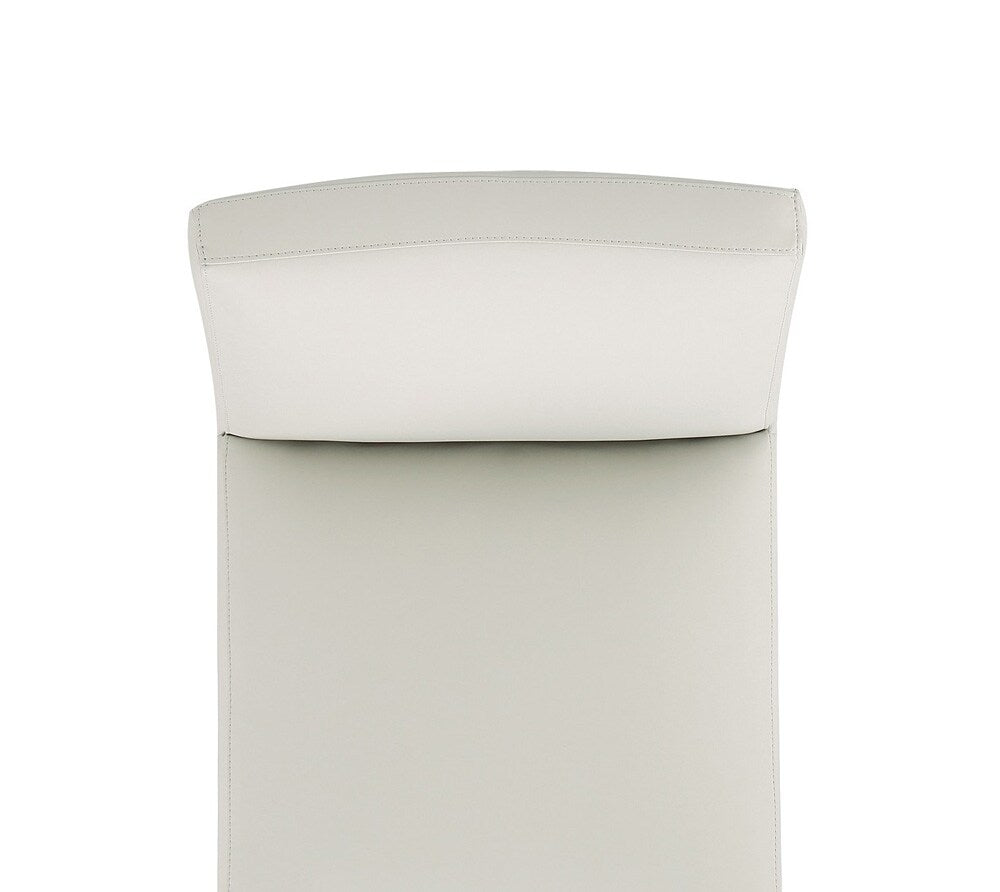 Manhattan Comfort - Anna Square Faux Leather Dining Chair with Plastic Legs in Stone Grey - DC058-ST veiw 8
