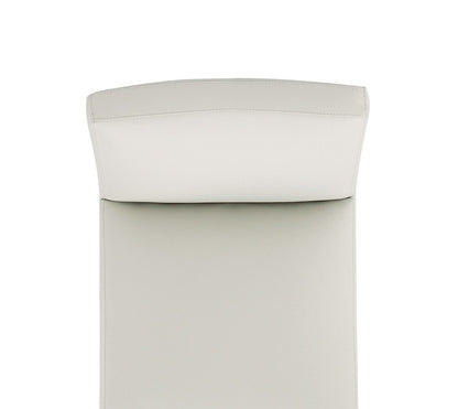 Manhattan Comfort - Anna Square Faux Leather Dining Chair with Plastic Legs in Stone Grey - DC058-ST veiw 8