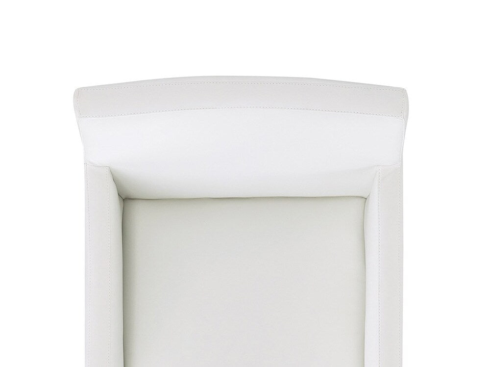Manhattan Comfort - Anna Square Faux Leather Dining Armchair with Plastic Legs in Cream - DC058AR-CR veiw 8