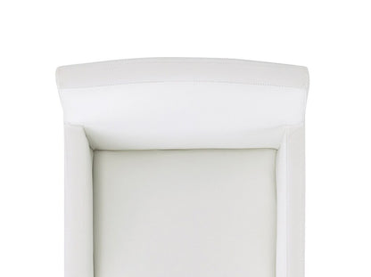 Manhattan Comfort - Anna Square Faux Leather Dining Armchair with Plastic Legs in Cream - DC058AR-CR veiw 8