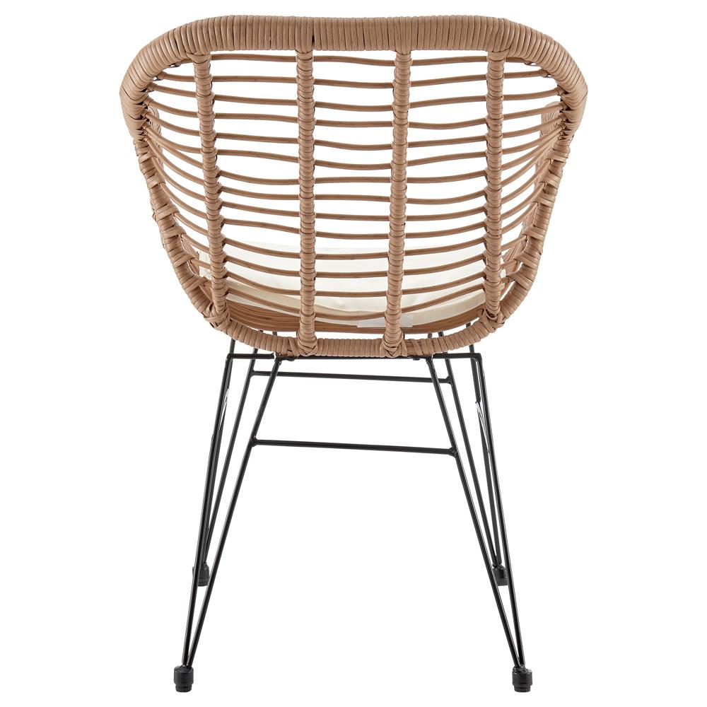 Manhattan Comfort - 3-Piece Antibes 1.0 Polyester Patio 2- Person Seating Group with End Table with Iron Steel Legs in Tan and Cream - OD-CV010-CR veiw 6