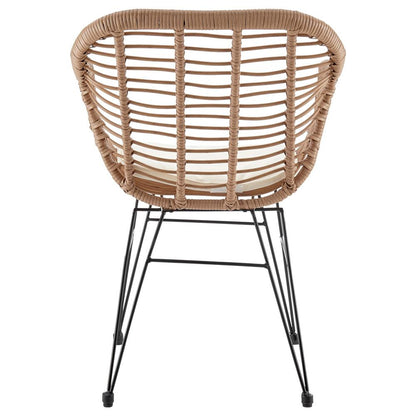 Manhattan Comfort - 3-Piece Antibes 1.0 Polyester Patio 2- Person Seating Group with End Table with Iron Steel Legs in Tan and Cream - OD-CV010-CR veiw 6