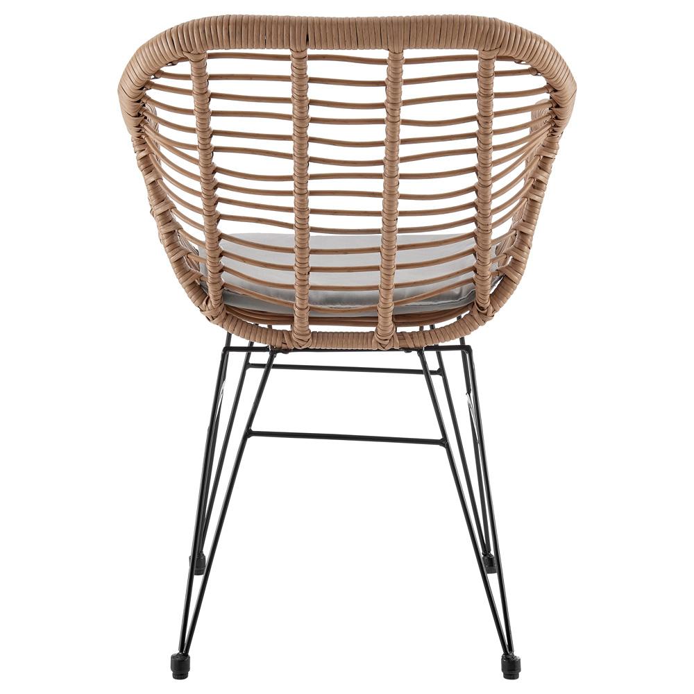 Manhattan Comfort - 3-Piece Antibes 1.0 Polyester Patio 2- Person Seating Group with End Table with Iron Steel Legs in Tan and Grey - OD-CV010-GY veiw 5