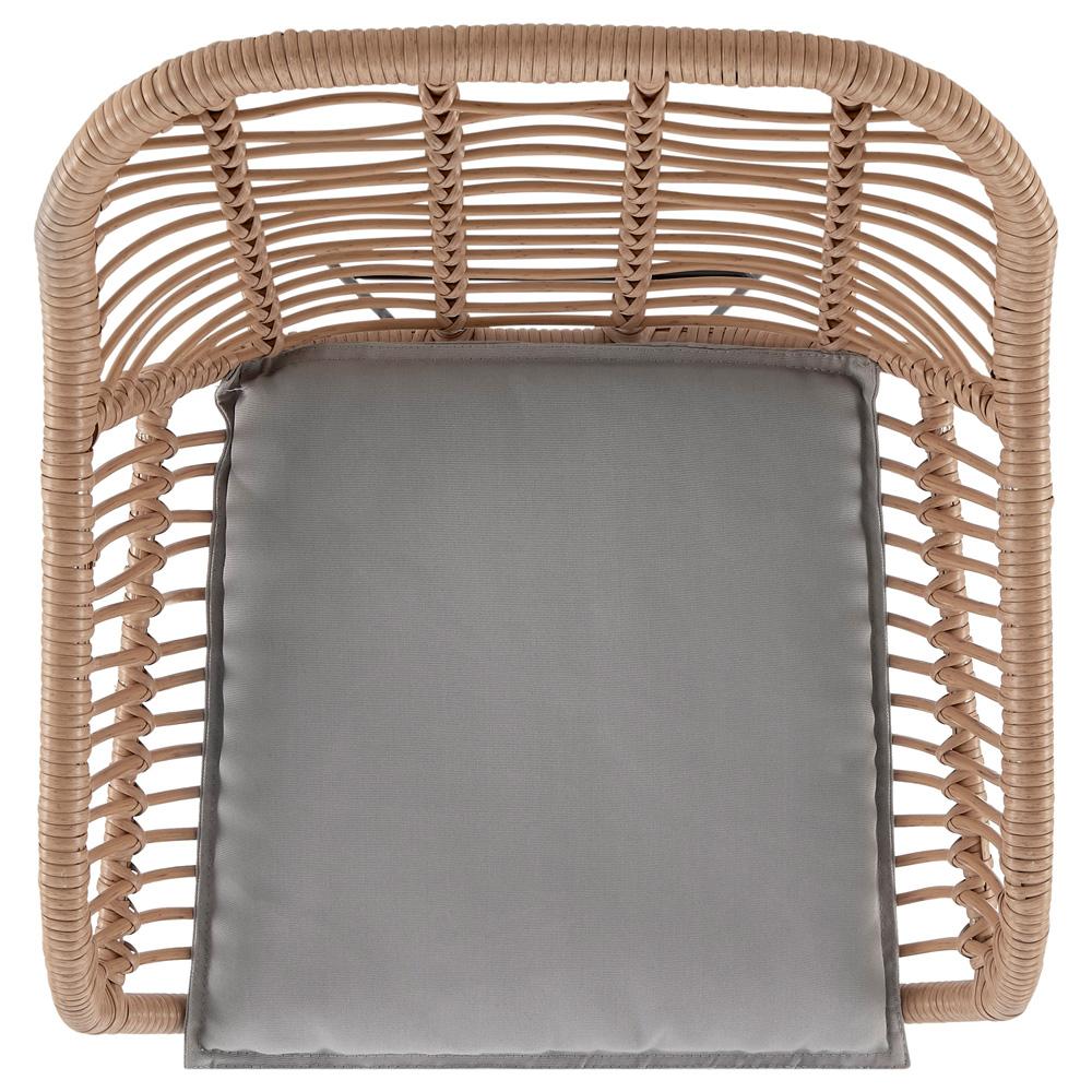 Manhattan Comfort - 3-Piece Antibes 1.0 Polyester Patio 2- Person Seating Group with End Table with Iron Steel Legs in Tan and Grey - OD-CV010-GY veiw 6