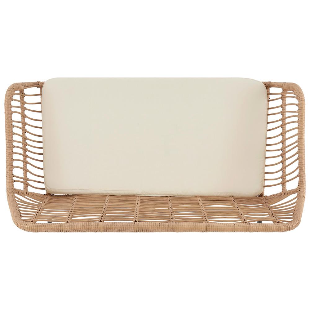 Manhattan Comfort - 4-Piece Antibes 2.0 Polyester Patio 4- Person Conversation Set with Coffee Table with Iron Steel Legs in Tan and Cream - OD-CV011-CR veiw 5