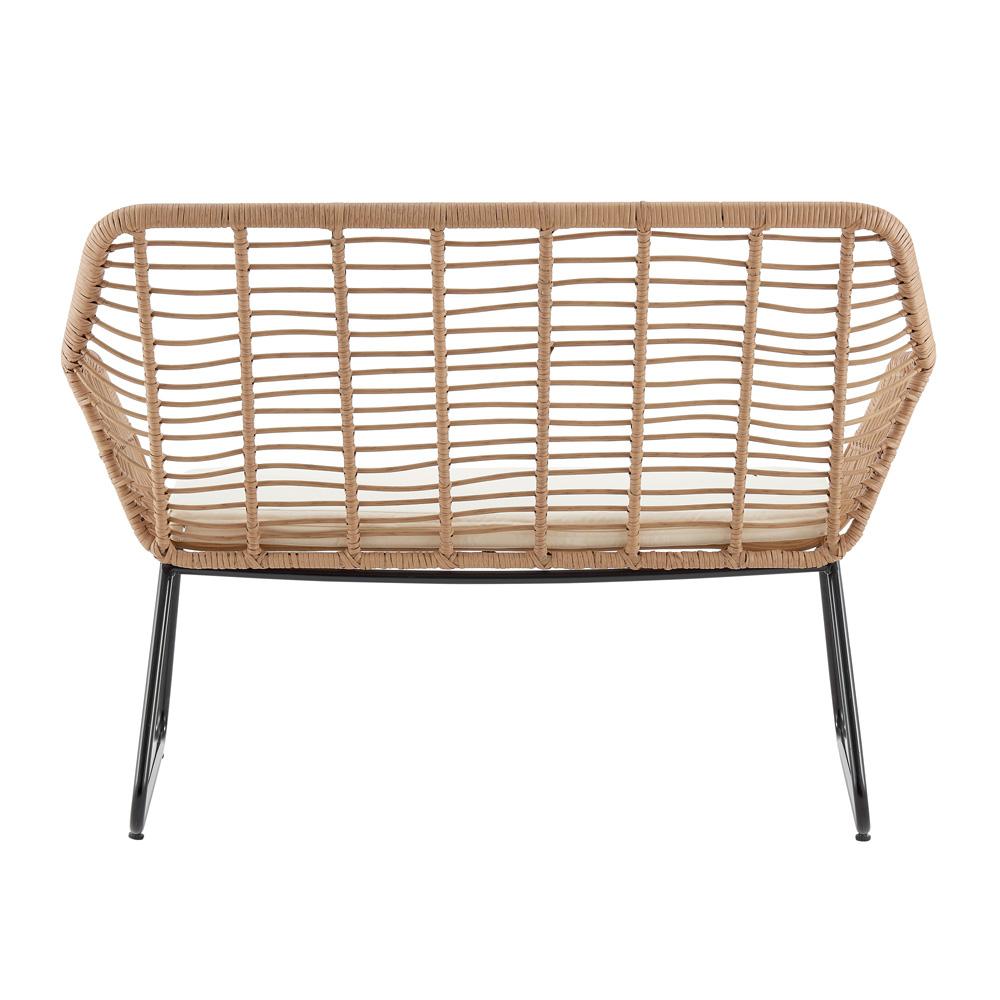 Manhattan Comfort - 4-Piece Antibes 2.0 Polyester Patio 4- Person Conversation Set with Coffee Table with Iron Steel Legs in Tan and Cream - OD-CV011-CR veiw 7