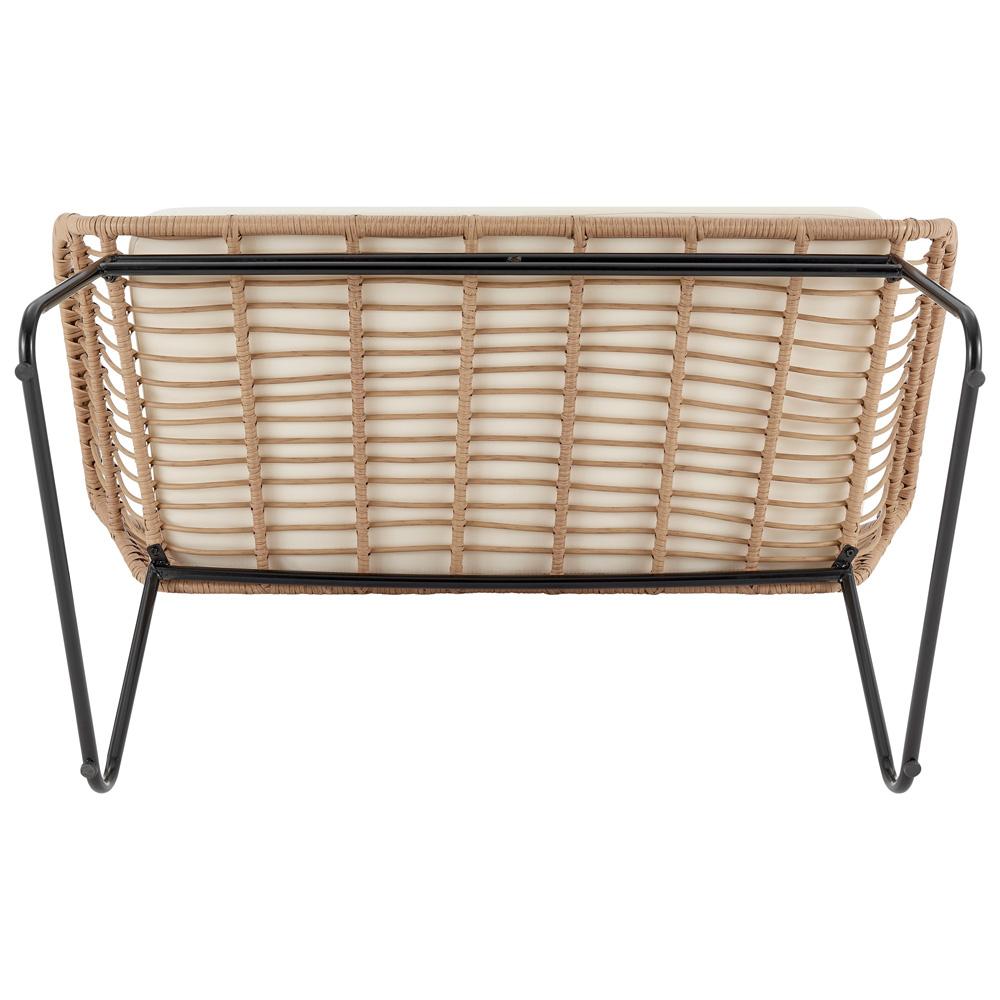 Manhattan Comfort - 4-Piece Antibes 2.0 Polyester Patio 4- Person Conversation Set with Coffee Table with Iron Steel Legs in Tan and Cream - OD-CV011-CR veiw 10