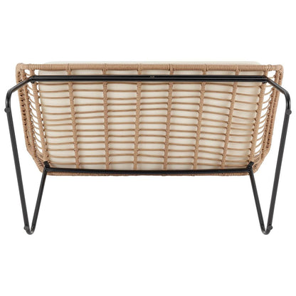 Manhattan Comfort - 4-Piece Antibes 2.0 Polyester Patio 4- Person Conversation Set with Coffee Table with Iron Steel Legs in Tan and Cream - OD-CV011-CR veiw 10