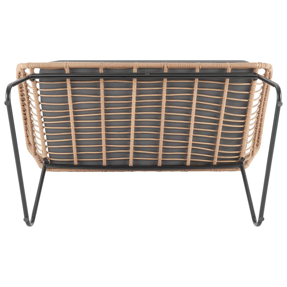 Manhattan Comfort - 4-Piece Antibes 2.0 Polyester Patio 4- Person Conversation Set with Coffee Table with Iron Steel Legs in Tan and Grey - OD-CV011-GY veiw 10