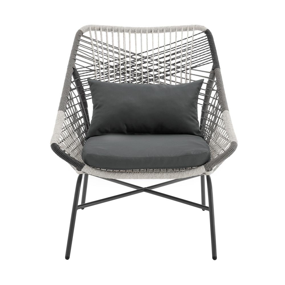 Manhattan Comfort - 5-Piece Ashland Polyester Patio Conversation Set with Steel Legs in Grey - OD-CV023-GY veiw 5