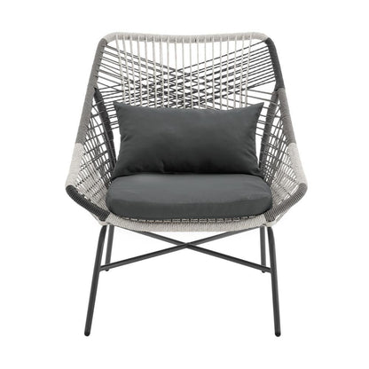 Manhattan Comfort - 5-Piece Ashland Polyester Patio Conversation Set with Steel Legs in Grey - OD-CV023-GY veiw 5