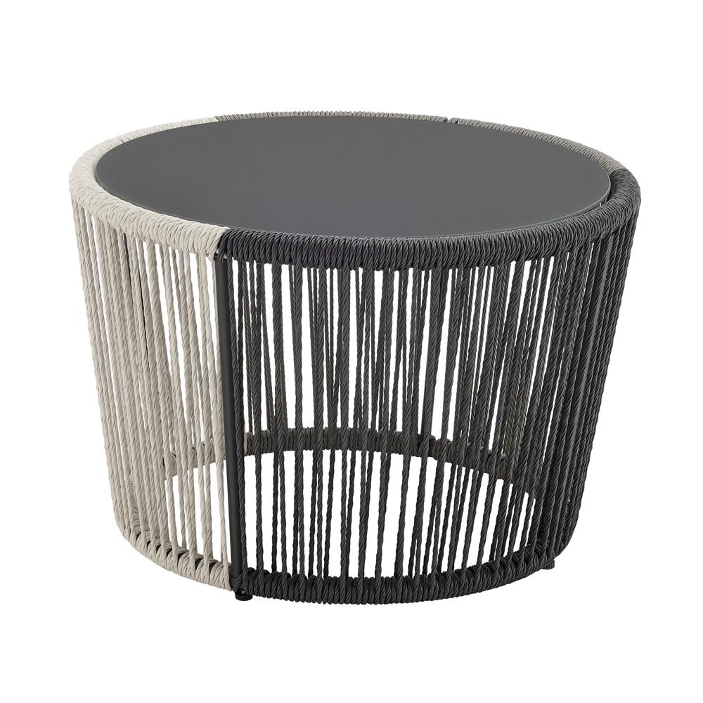 Manhattan Comfort - 5-Piece Ashland Polyester Patio Conversation Set with Steel Legs in Grey - OD-CV023-GY veiw 6