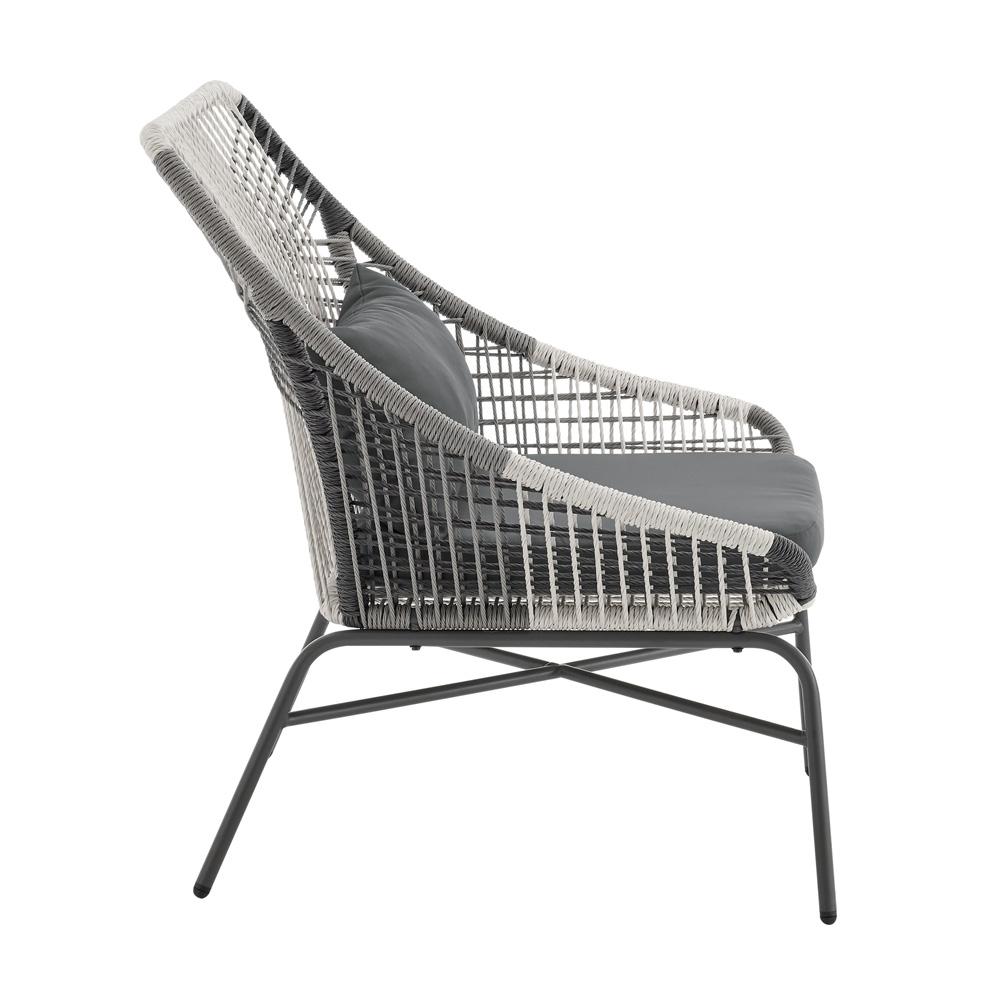 Manhattan Comfort - 5-Piece Ashland Polyester Patio Conversation Set with Steel Legs in Grey - OD-CV023-GY veiw 8