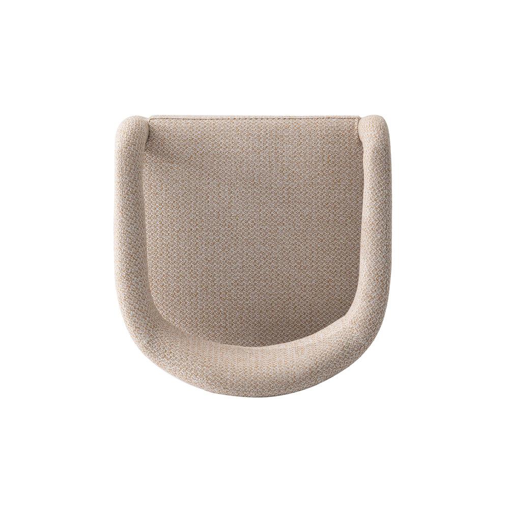 Manhattan Comfort - Aspen Tweed Dining Armchair with Gold Stainless Steel Legs in Gold Dust - DC093AR-GD veiw 6