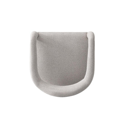 Manhattan Comfort - Aspen Tweed Dining Armchair with Gold Stainless Steel Legs in Silver Lining - DC093AR-SL veiw 6
