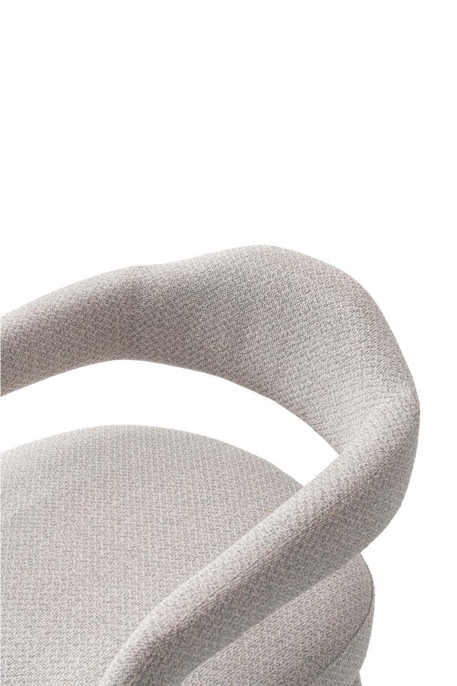 Manhattan Comfort - 7-Piece Aspen and Hathaway Tweed Dining with Dining Armchair - Gold Stainless SteelDining Table - American Solid Ash Wood Legs in Gold DustNature - 6-DT05DC093AR-NASL veiw 9