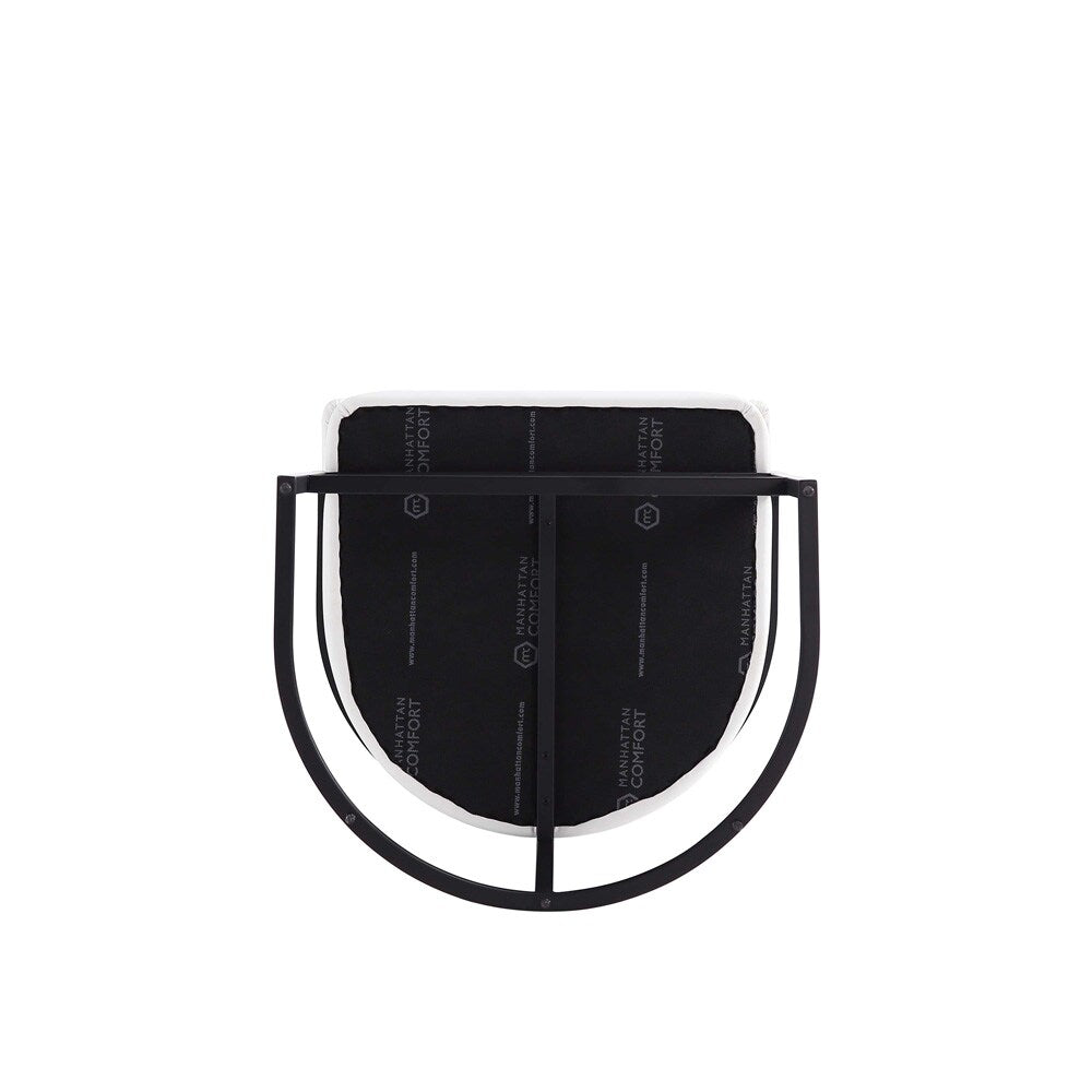 Manhattan Comfort - Augusta Leatherette Counter Stool with Metal Legs in White - Set of 2 - 2-CS018-WH veiw 9