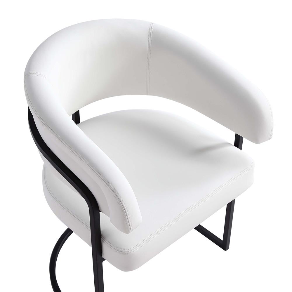 Manhattan Comfort - Augusta Leatherette Dining Chair with Metal Legs in White - Set of 2 - 2-DC094-WH veiw 7