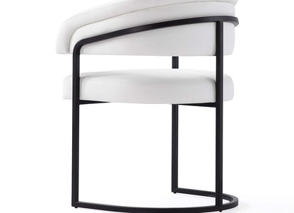 Manhattan Comfort - Augusta Leatherette Dining Chair with Metal Legs in White - Set of 2 - 2-DC094-WH veiw 8