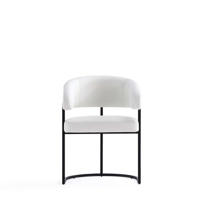 Manhattan Comfort - Augusta Leatherette Dining Chair with Metal Legs in White - Set of 4 - 4-DC094-WH veiw 2