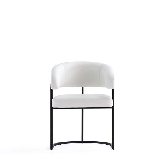 Manhattan Comfort - Augusta Leatherette Dining Chair with Metal Legs in White - Set of 4 - 4-DC094-WH veiw 2