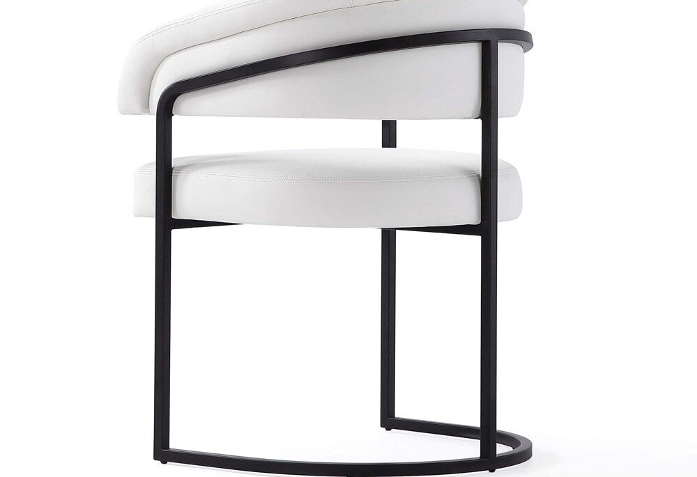 Manhattan Comfort - Augusta Leatherette Dining Chair with Metal Legs in White - Set of 4 - 4-DC094-WH veiw 8