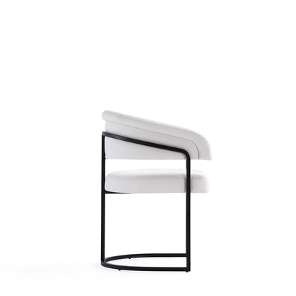 Manhattan Comfort - Augusta Leatherette Dining Chair with Metal Legs in White - Set of 6 - 6-DC094-WH veiw 4