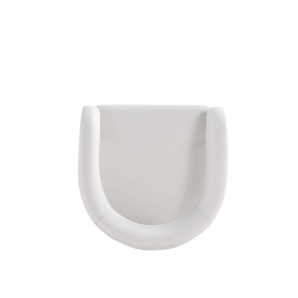 Manhattan Comfort - Augusta Leatherette Dining Chair with Metal Legs in White - Set of 6 - 6-DC094-WH veiw 6