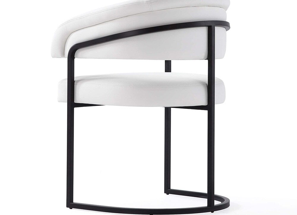 Manhattan Comfort - Augusta Leatherette Dining Chair with Metal Legs in White - Set of 6 - 6-DC094-WH veiw 8