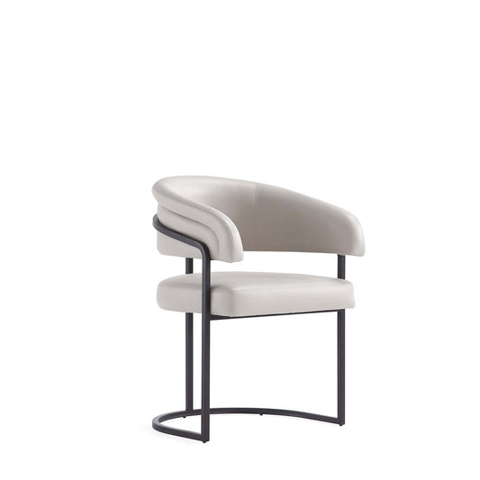 Manhattan Comfort - Augusta Leatherette Dining Chair with Metal Legs in Light Grey - DC094-LG veiw 1