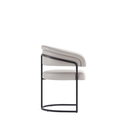Manhattan Comfort - Augusta Leatherette Dining Chair with Metal Legs in Light Grey - DC094-LG veiw 4