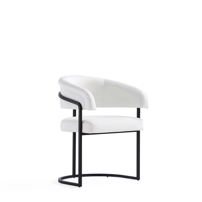 Manhattan Comfort - Augusta Leatherette Dining Chair with Metal Legs in White - DC094-WH veiw 1