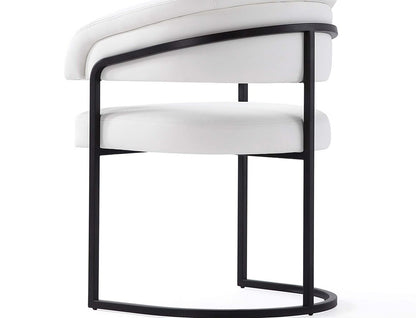 Manhattan Comfort - Augusta Leatherette Dining Chair with Metal Legs in White - DC094-WH veiw 8