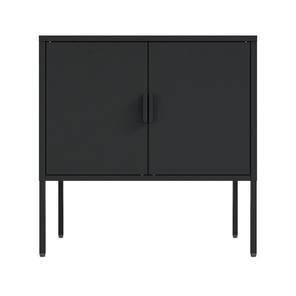 Manhattan Comfort - Ava 23.6 Accent Cabinet with 2 Adjustable Shelves in Black - AF005-BK veiw 1